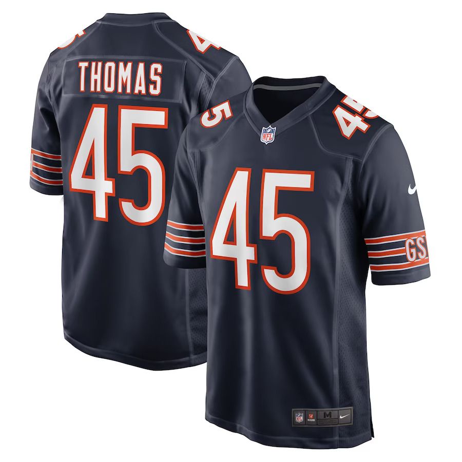 Men Chicago Bears #45 Joe Thomas Nike Navy Game Player NFL Jersey->chicago bears->NFL Jersey